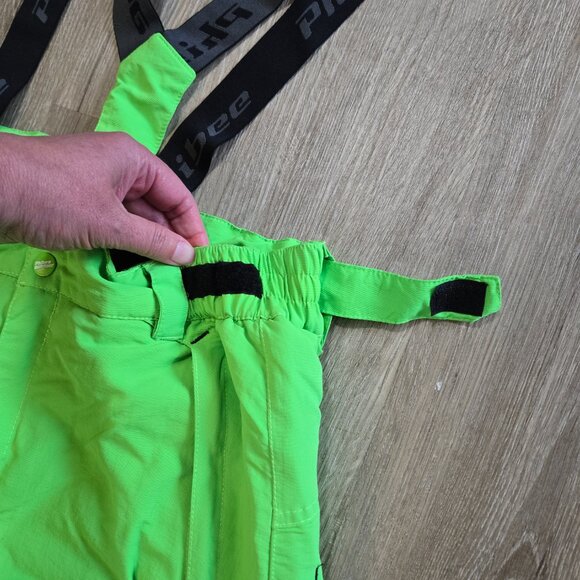 PHIBEE Kid's Lg Water/Wind Proof Breathable Polyester Snow Ski Pants Neon Green - Picture 9 of 14